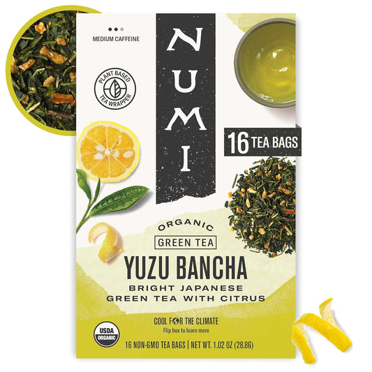 Numi Tea - Organic Yuzu Japanese Green Tea - 16ct Green Tea Bags
