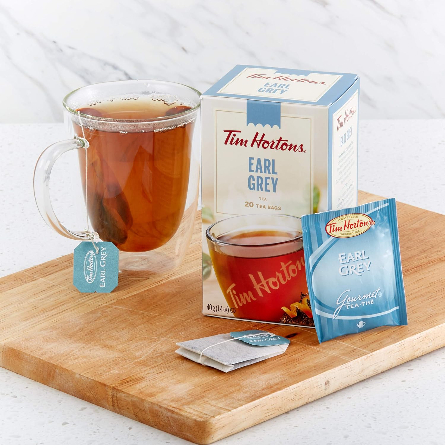 Tim Hortons Earl Grey Tea Bags, 20 count, 40g | 1.4oz {Imported from Canada}