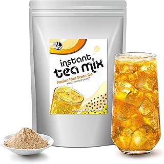 J WAY Passionfruit Iced Green Tea 2.2 Lb (1 Count), Powdered Instant Green Tea Drink Mix Packets, Makes Blended Frappe, Smoothie Drinks