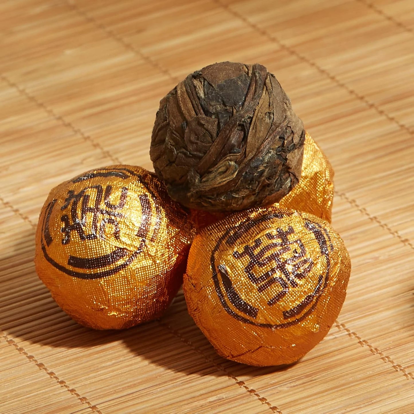 ChaWuWarmSun [B] White Tea Dragon Ball, 5oz/142g Aged FuDing ShouMei | Aged Vintage Bai Cha. Compressed Whole Leaf Balls With Mellow Honey Aroma. Convenient Single Serving.