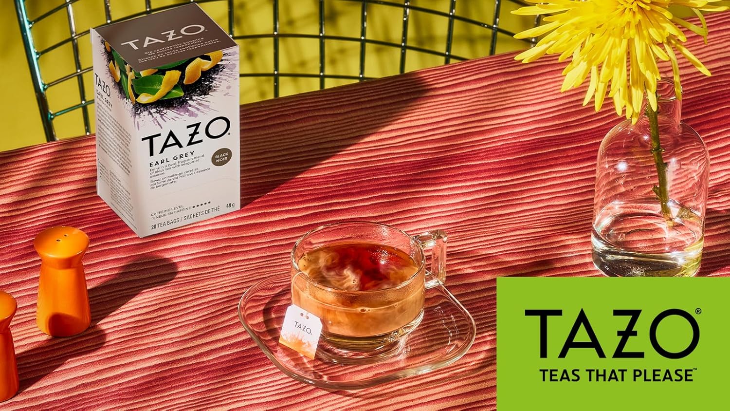 Tazo All Natural Black Tea Earl Grey -- 20 Tea Bags ( 3 pack)