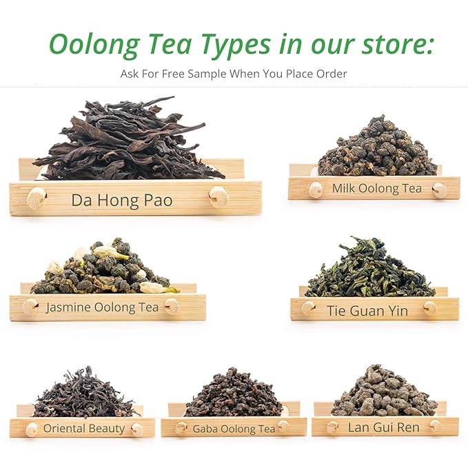 Oriarm Jasmine Oolong Tea Loose Leaf - Jasmine Flavored Taiwan Oolong Green Tea Leaves - 1000g (2×500g Zip-lock Resealable Bags)