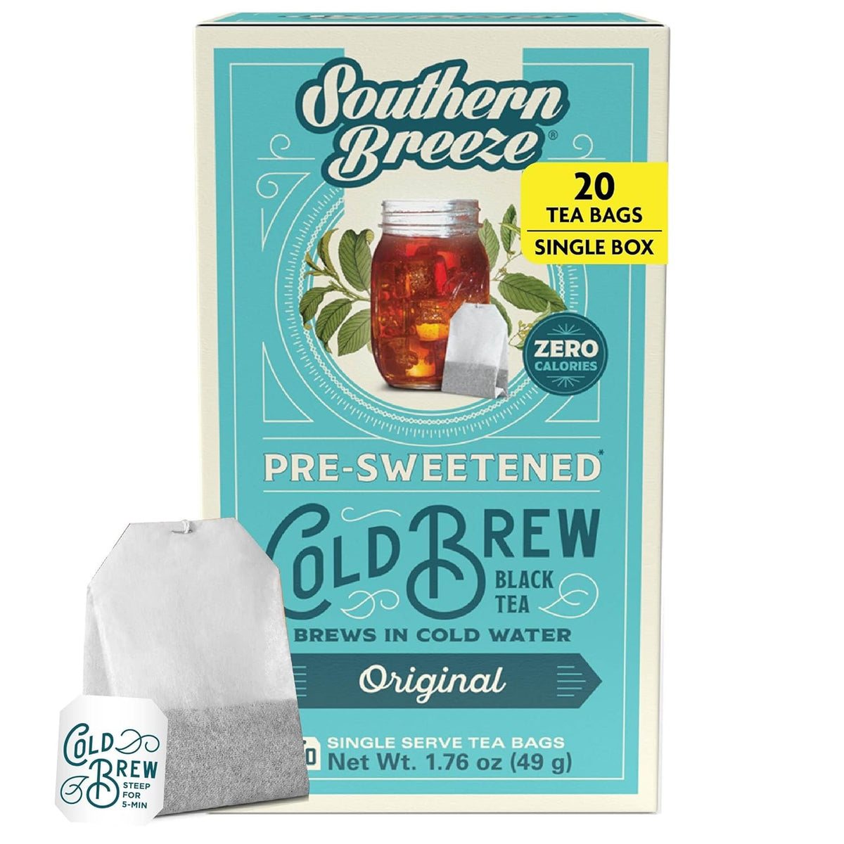 Southern Breeze Cold Brew Sweet Tea Original Iced Tea 20 Tea Bags