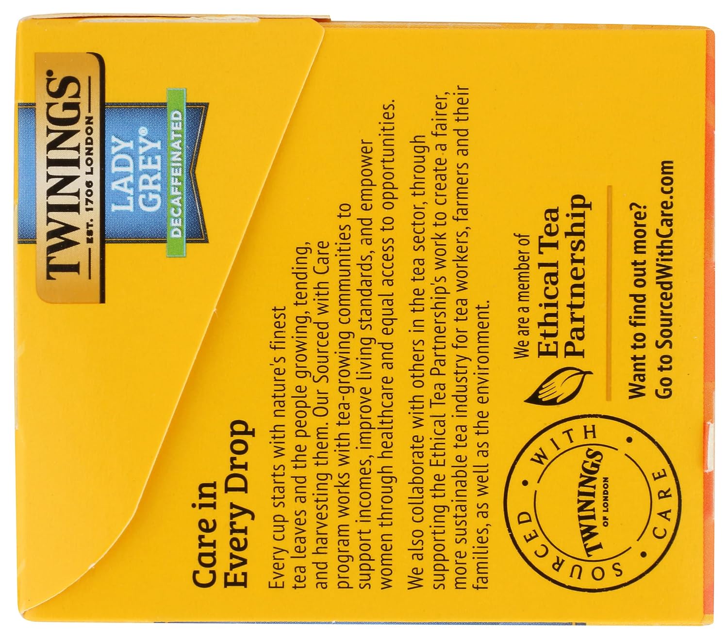 Twinings Tea Lady Grey Decaffeinated Tea - Delicate Citrusy Flavor and Uplifting Aroma, Decaf Black Tea Bags Individually Wrapped, 20 Count