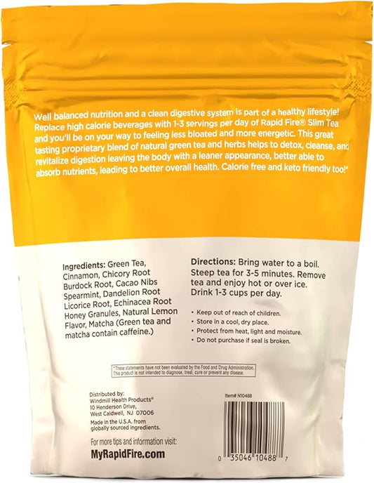 Slim Tea 14 Day Herbal Teatox, Blend of Natural Herbs and Botanicals, Supports Healthy Weight Management, Supports Metabolism, Delicious Lemon Flavor, 14 Servings