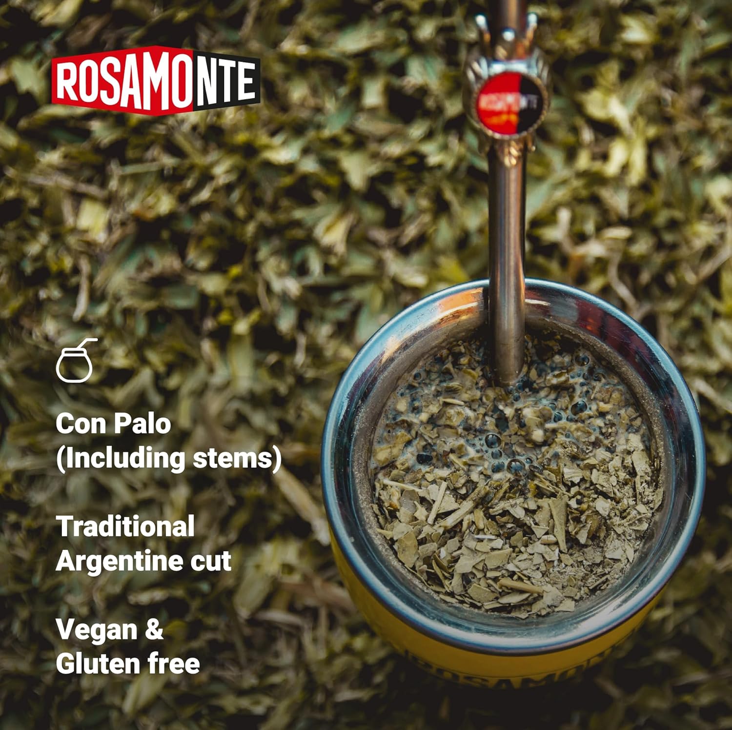 Rosamonte Traditional Yerba Mate Con Palo (With Stems) 1kg (2.2lbs)