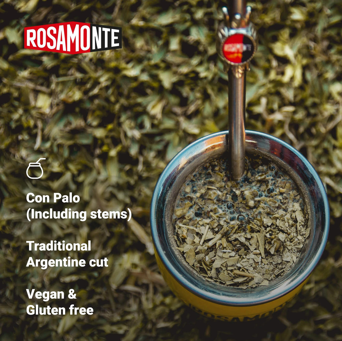 Rosamonte Suave Yerba Mate, Light Con Palo, 1kg (2.2 lb)
