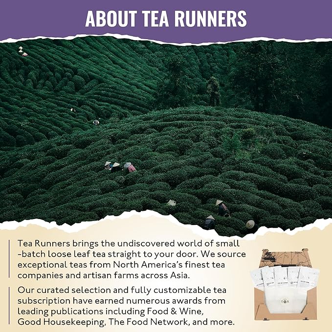 Tea Runers Earl Grey Tea Variety Pack – Majestic Earl Grey, Earl Grey Crème, Supreme, Blue Lady Black, Lady Lavender - 0.75 oz Each, Pack of 5