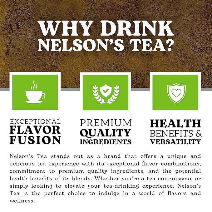 Nelson's Tea - Caffeine Free Turmeric Tea Latte - Mix of Turmeric, Cinnamon, Ginger, Clove, Nutmeg, and Black Pepper (Sample 1 Oz)