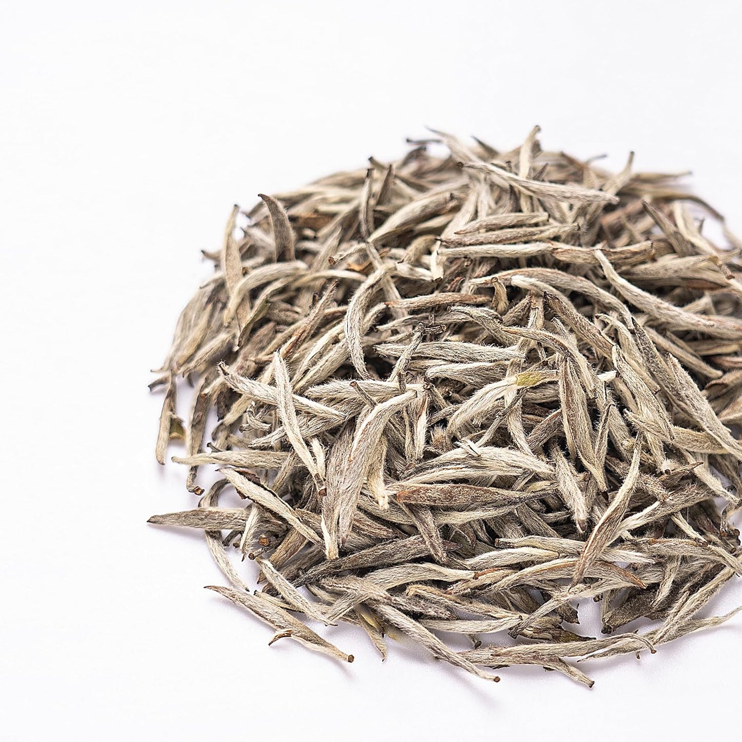 Taimei Teatime Silver Needle White Tea Loose Leaf, Organically Grown Chinese Fuding Premium Loose White Tea Leaves - Bai Hao Yin Zhen Tea, Low Caffeine, High Antioxidant, in Tin