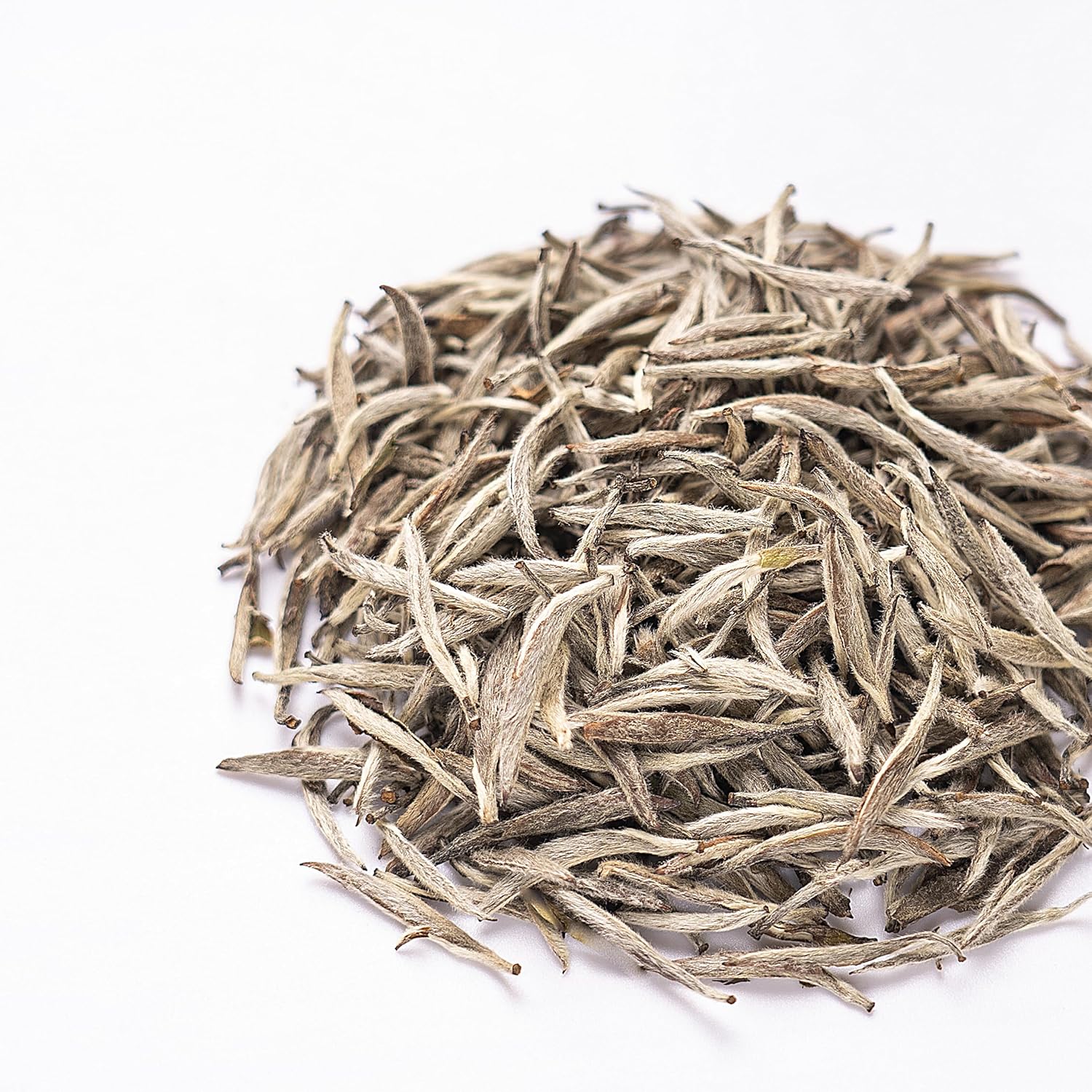 Taimei Teatime Silver Needle White Tea Loose Leaf, Organically Grown Chinese Fuding Premium Loose White Tea Leaves - Bai Hao Yin Zhen Tea, Low Caffeine, High Antioxidant, in Tin