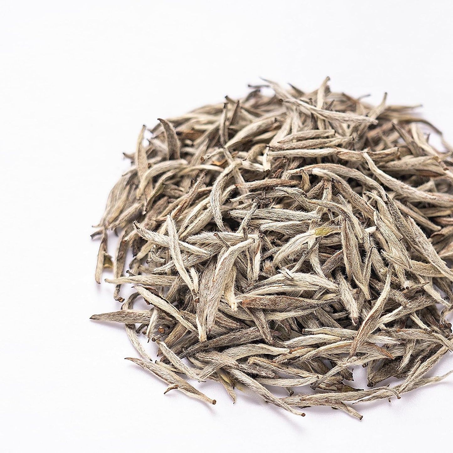 Taimei Teatime Royal Grade Silver Needle White Tea Loose Leaf-1.76oz | Chinese Fuding - Bai Hao Yin Zhen Tea, Low Caffeine, High Antioxidant, Perfect for Hot or Iced Tea