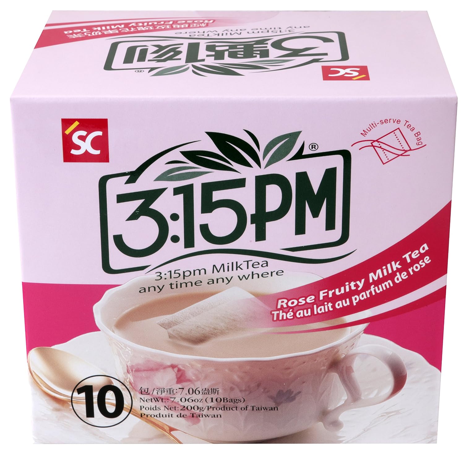 3:15pm - Rose Fruity Milk Tea, 7.06 Oz - 10 Bags (Pack of 2)