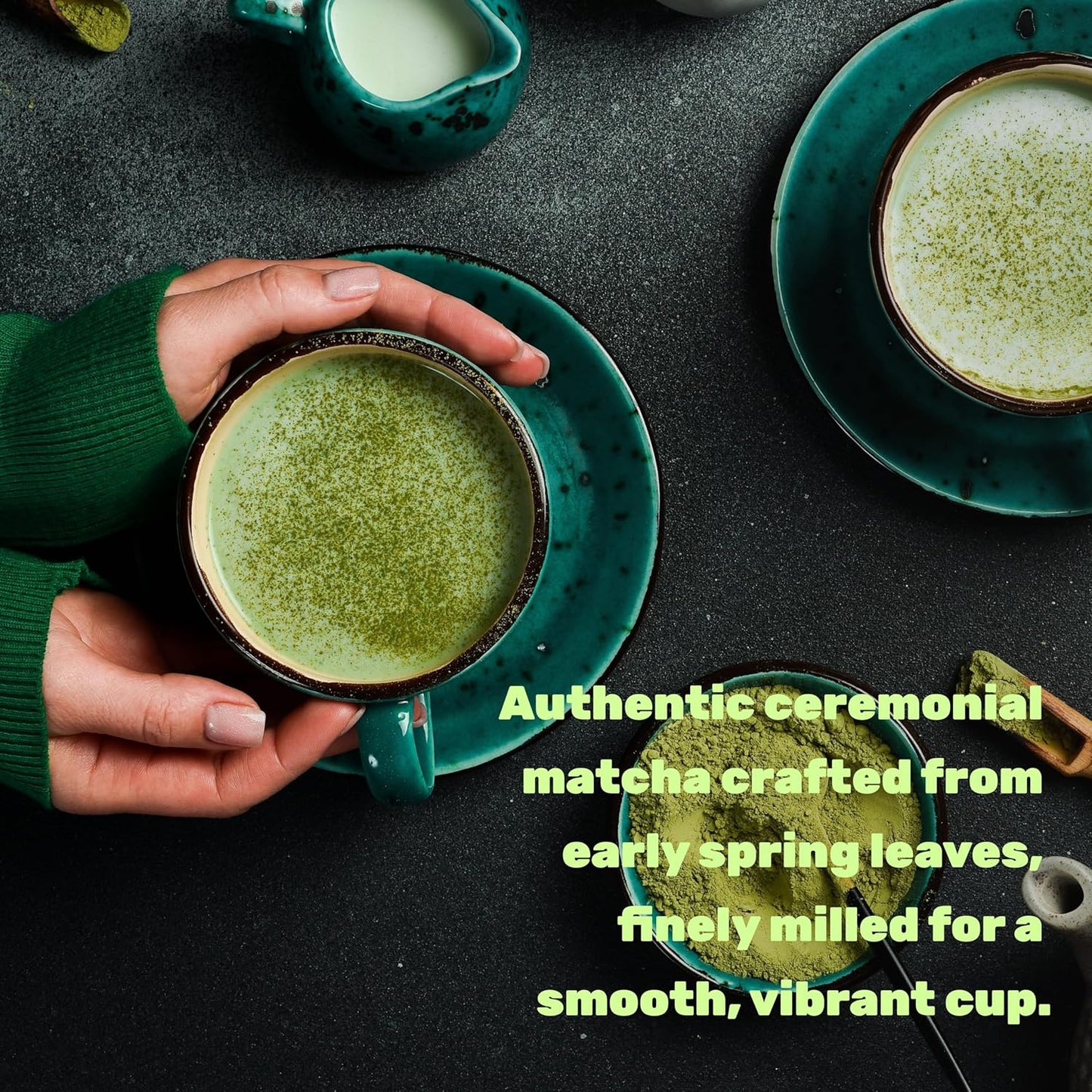 Organic Ceremonial Matcha Powder, 50g | Authentic Japanese First Spring Harvest | Stone-Ground Whole Leaf Green Tea | USDA Organic