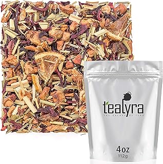 Tealyra - Strawberry Orange Sunrise - Hibiscus Strawberry Lemongrass - Herbal Fruity Loose Leaf Tea - Vitamins and Antioxidants Rich - Low Caffeine - All Natural - 112g (4-ounce)