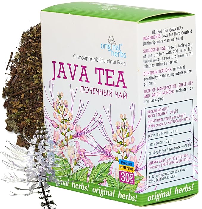 Java TEA, (Ortosiphonis Staminei Folia) - 100% Pure & Natural, Wild-Crafted, Loose Leaf Tea - 30g (1.06oz) - Original Herbs Herbal Tea