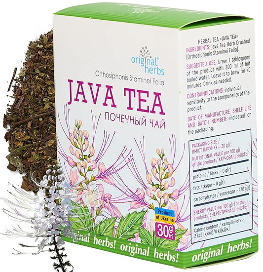 Java TEA, (Ortosiphonis Staminei Folia) - 100% Pure & Natural, Wild-Crafted, Loose Leaf Tea - 30g (1.06oz) - Original Herbs Herbal Tea