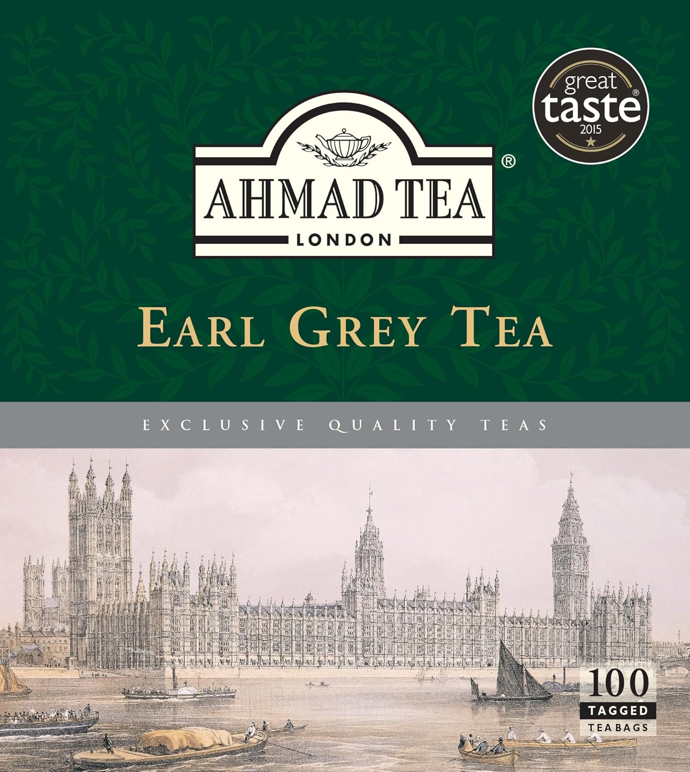 Ahmad Tea 100 Pack, earl grey, 1200 Count, (Pack of 12) (595-12)