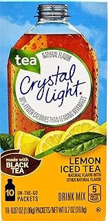 Crystal Light Iced Tea On The Go with Lemon, 10-Count, 0.7-Ounce Packages (Pack of 6)