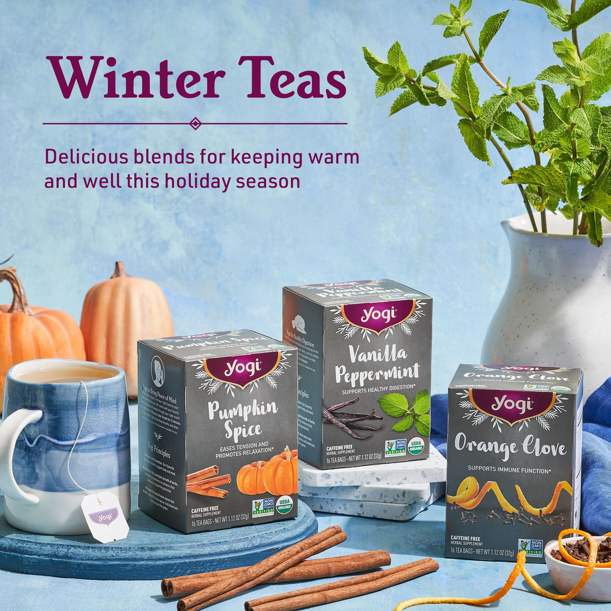 Yogi Pumpkin Spice Tea, 16 Tea Bags (4 Pack)