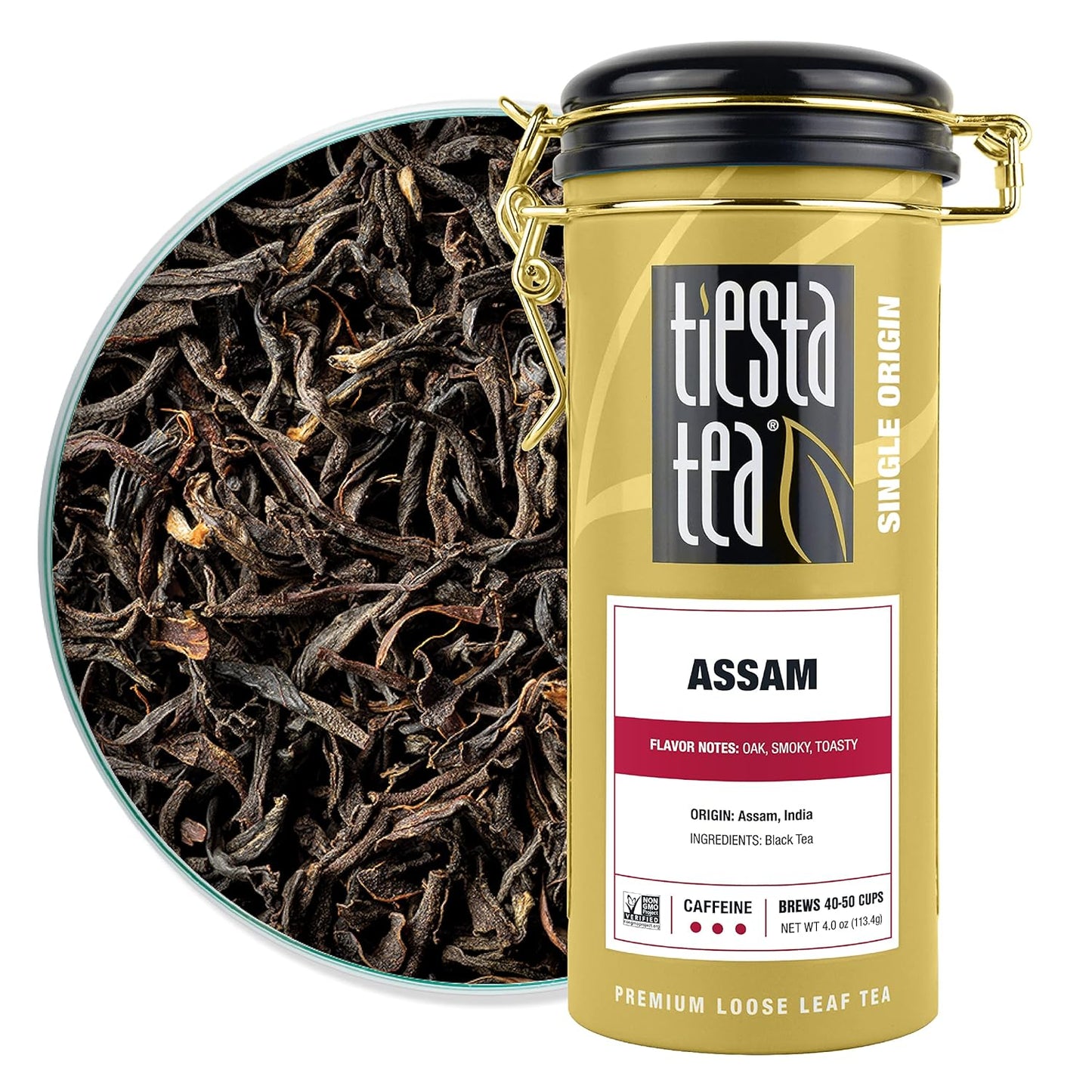 Tiesta Tea - Assam Black Tea, Loose Leaf, Single Origin Premium Black from India, High Caffeinated, Make Hot or Iced & Brews Up to 50 Cups