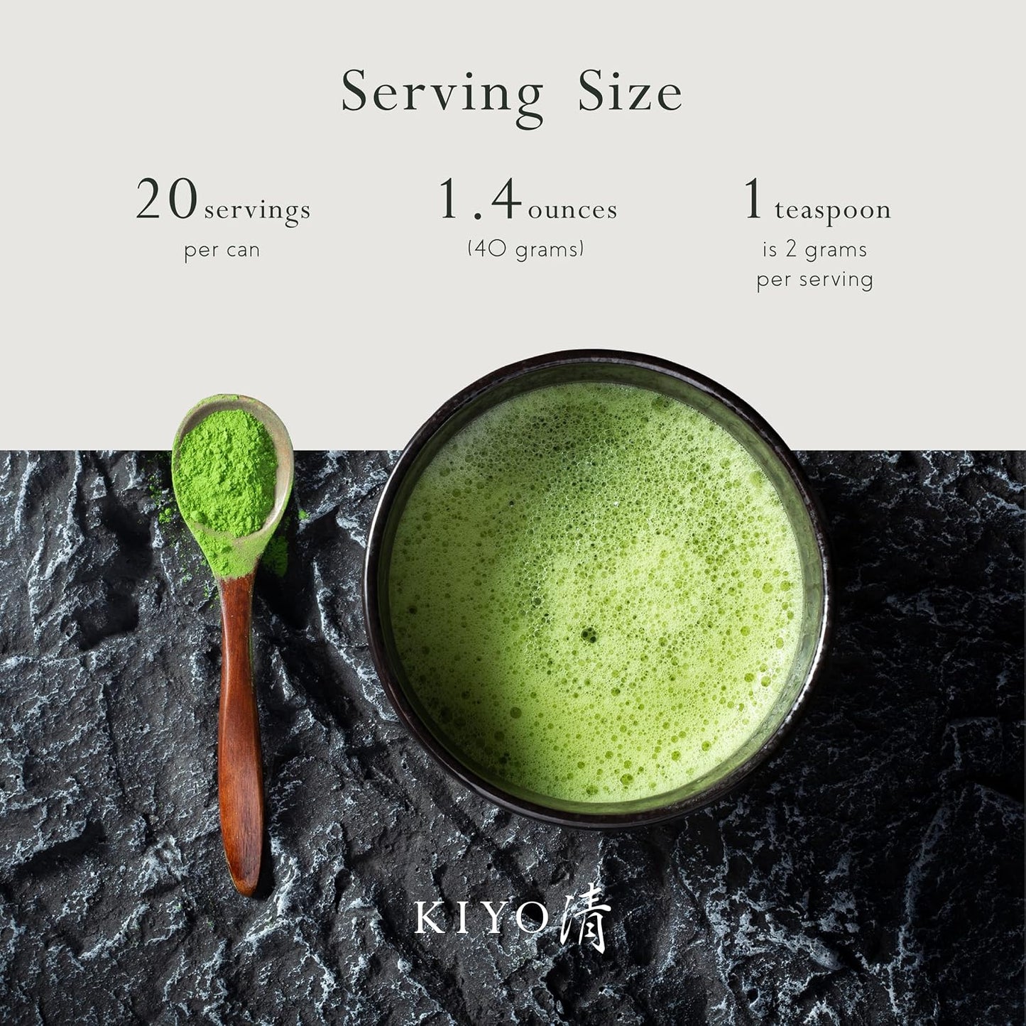 Kiyo Matcha Ritual Grade Wakyo Ceremonial Uji Matcha - Pure Japanese First Harvest Ceremonial Grade Matcha Green Tea Powder from Uji, Japan (40g/1.41oz)