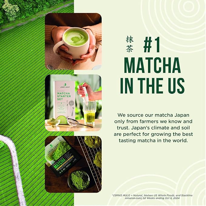 Jade Leaf Matcha Organic Matcha + Green Tea Bags - Traditional - Ceremonial Matcha + Whole Leaf Sencha - Authentic Japanese Origin (35 Pyramid Sachets)
