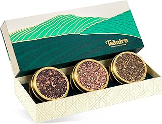 Teaniru, Novelty Tea Collection | 3 Loose Leaf Tea Sampler | Tea Variety Pack - Assortment of Green, Herbal & Black Tea | Gluten Free & Sugar Free | Tea Gift Set for Men & Women | Thanks Giving