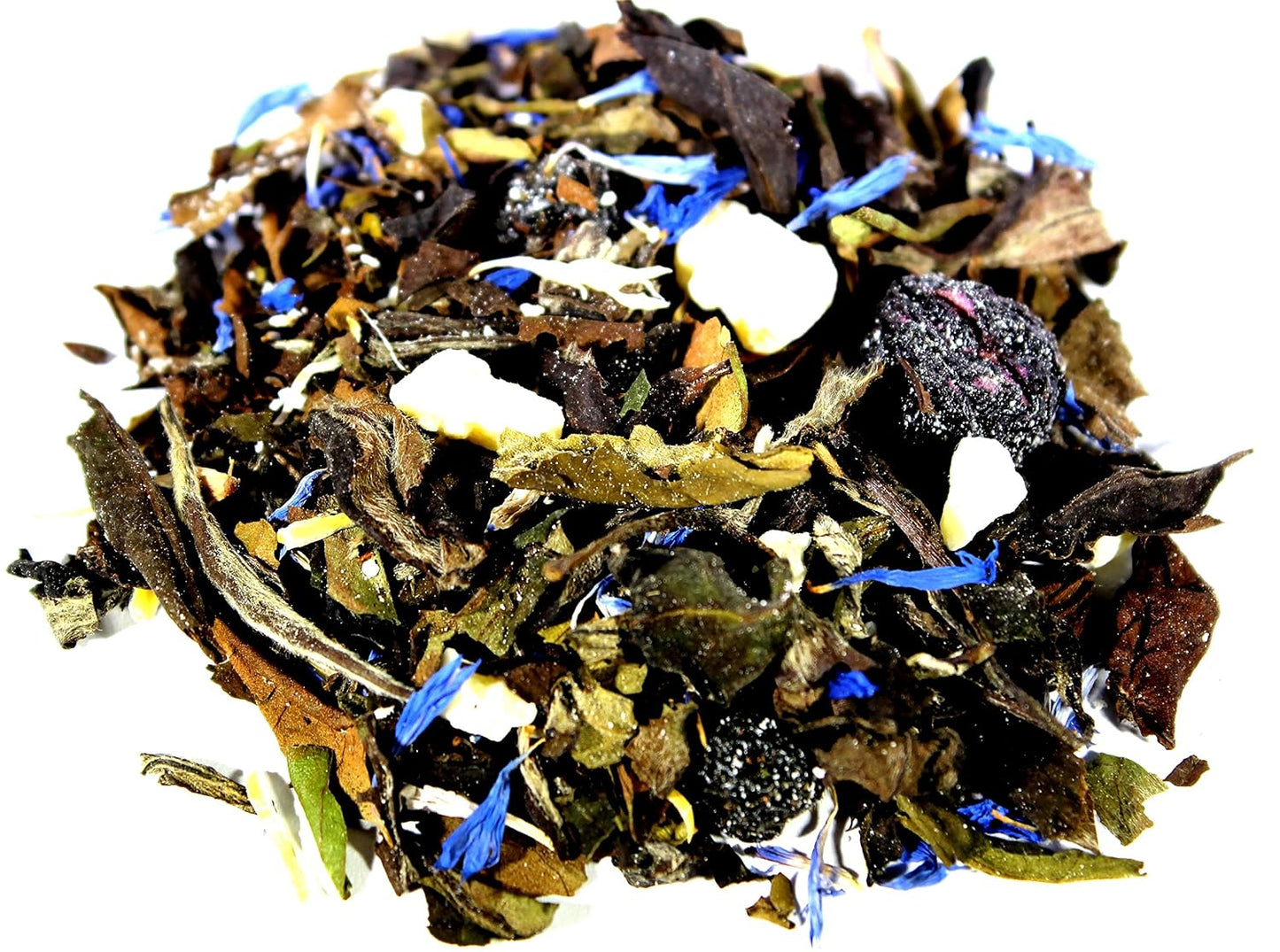 Nelson's Tea Blueberry White Chocolate White Loose Leaf Tea, Sample 0.4 Oz | blueberries • cornflowers • Chocolate • Tea • Loose Leaf Tea • White Chocolate