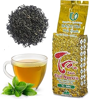 BACH TRA Green Tea Loose Leaf 17.64 oz | Authentic Thai Nguyen Tea Buds | Smooth & Naturally Low Caffeine | Large Value Pack