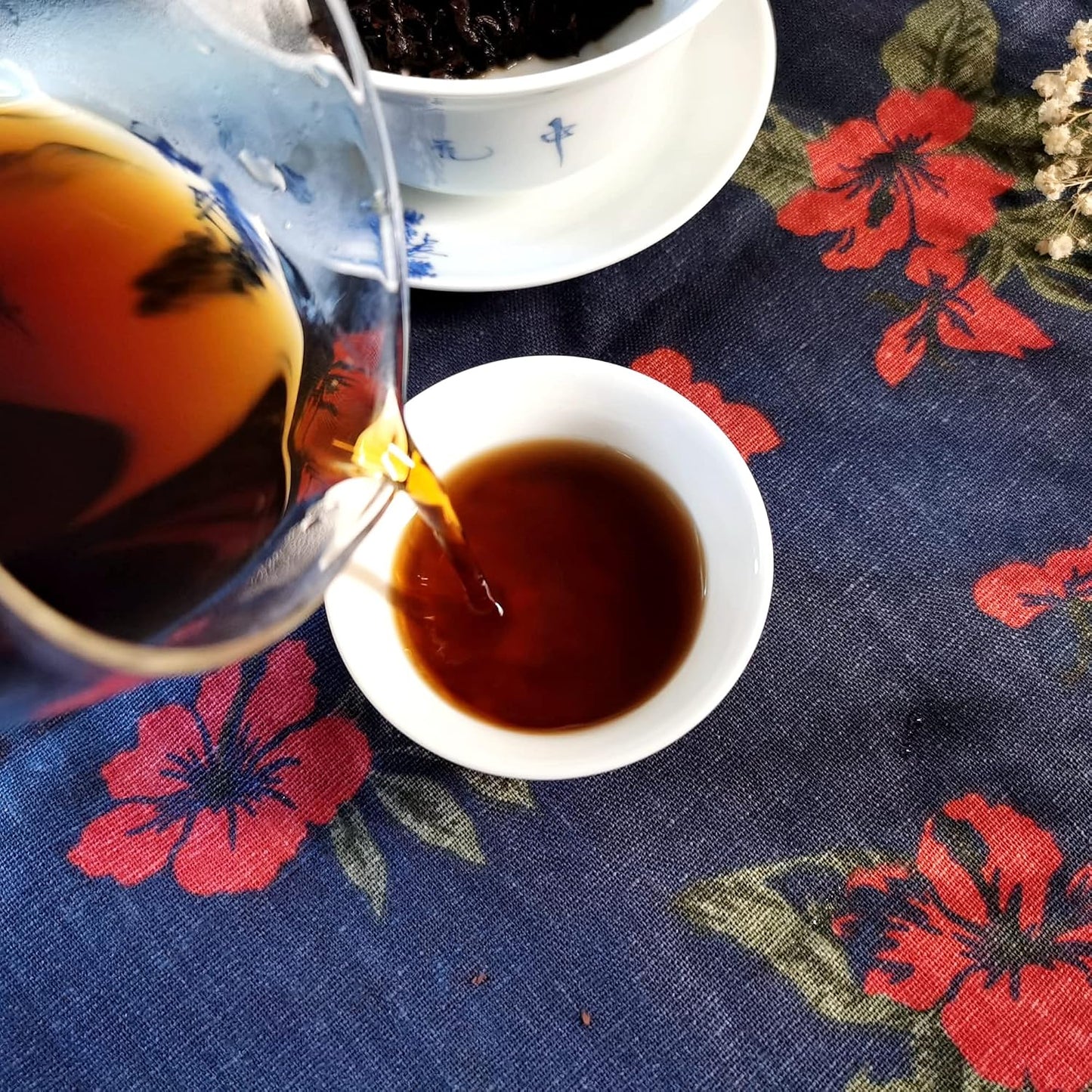 ChaWuWarmSun [B] JinYa GongTing Ripe Puerh Tea Cake, 12.5oz/357g | Aged Yunnan Shu Pu-erh. Fermented Whole Leaf With Earthy Mellow Notes. Professional Storage.