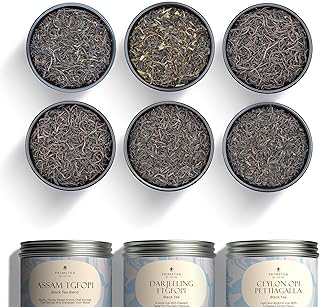 Prime Tea - SAMPLER - CEYLON, ASSAM, DARJEELING Black Loose Leaf Tea - 8oz 100% Organic, Pure Unblended, Single Origin, Hand Picked. Famous Quality, Pleasant Flavor, Slightly Tangy, Aromatic Cup with Bright Color (SAMPLER)