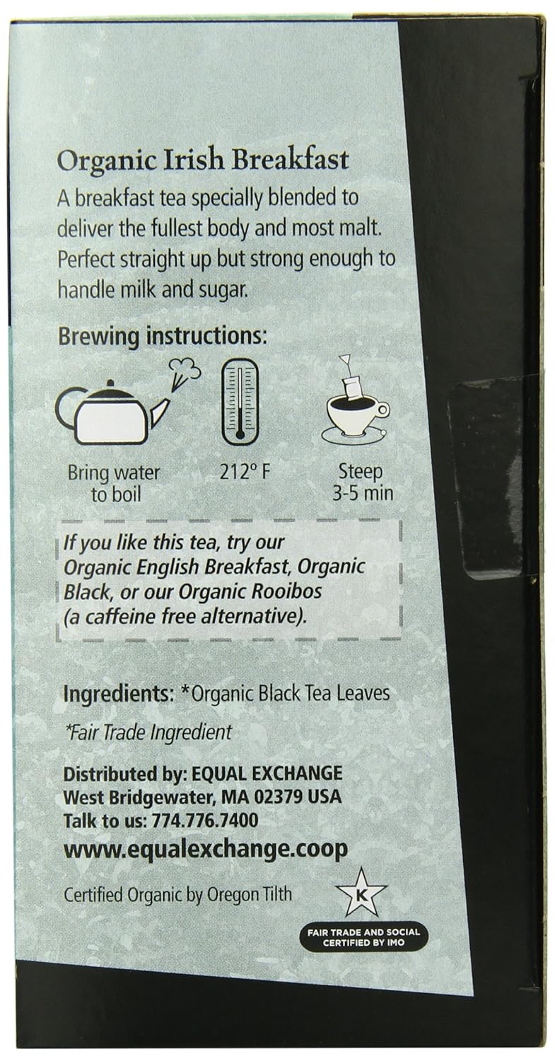 Equal Exchange Organic Irish Breakfast Tea, 20-Count (Pack of 6)
