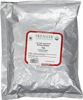 Frontier Co-op Organic China Green Tea, 1lb Bulk Bag - Chinese Green Tea Loose Leaf - Aromatic, Flavorful & Calming - Perfect for Tea & Culinary Uses