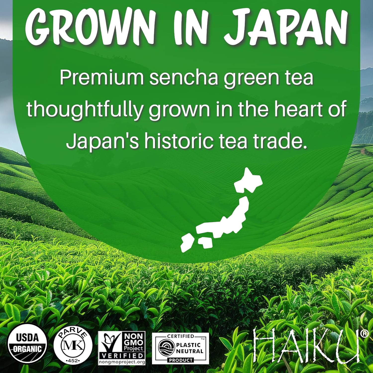 HAIKU Organic Sencha Teabags, 16 CT