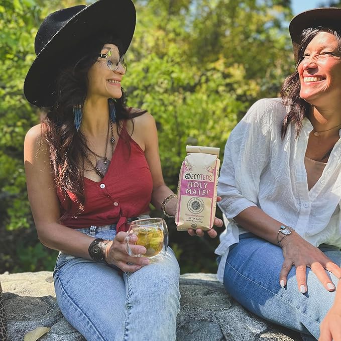 ECOTEAS Organic Holy Mate! & Yerba Mate Unsmoked Yerba Mate Bundle (100 Tea Bags each)