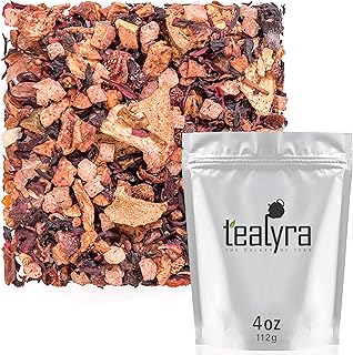 Tealyra - Aloha Hawaii - Pineapple - Hibiscus - Guava - Strawberry - Herbal Fruity Loose Leaf Tea - Hot or Iced - Caffeine Free - 112g (4-ounce)