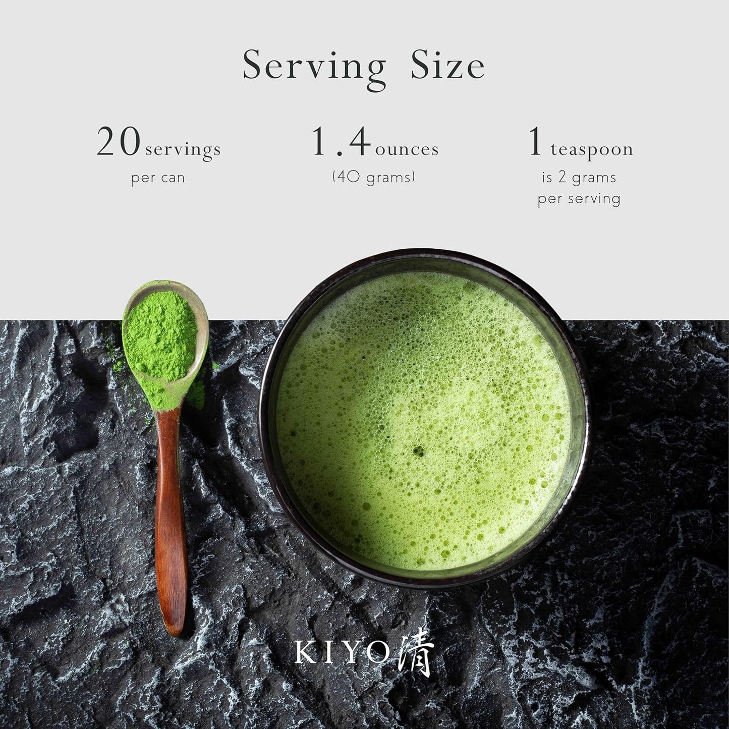 Kiyo Matcha Signature Grade Shuga Ceremonial Uji Matcha, 40g/1.41oz