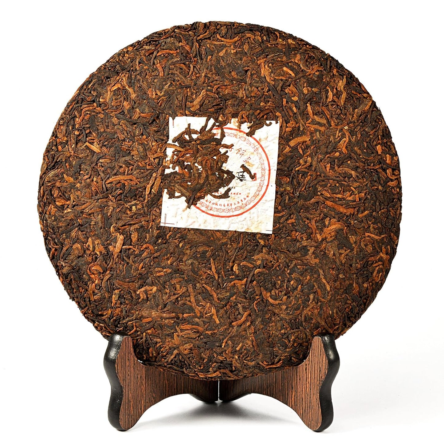 ChaWuWarmSun [B] JinYa GongTing Ripe Puerh Tea Cake, 12.5oz/357g | Aged Yunnan Shu Pu-erh. Fermented Whole Leaf With Earthy Mellow Notes. Professional Storage.