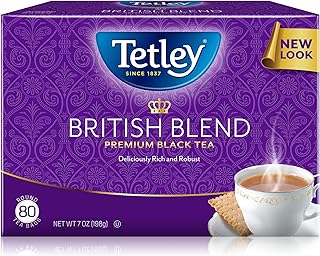 Tetley British Blend Premium Black, 80 Count Tea Bags