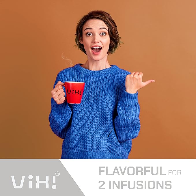 VIXI White Tea Bags, 80 Counts, Vietnam's Mountain Tea, Peony, Te Blanco, Flavored, Good Earth, Aroma, Caffeinated, Tagless, 100% Natural for Hot, Iced and Cold Brew