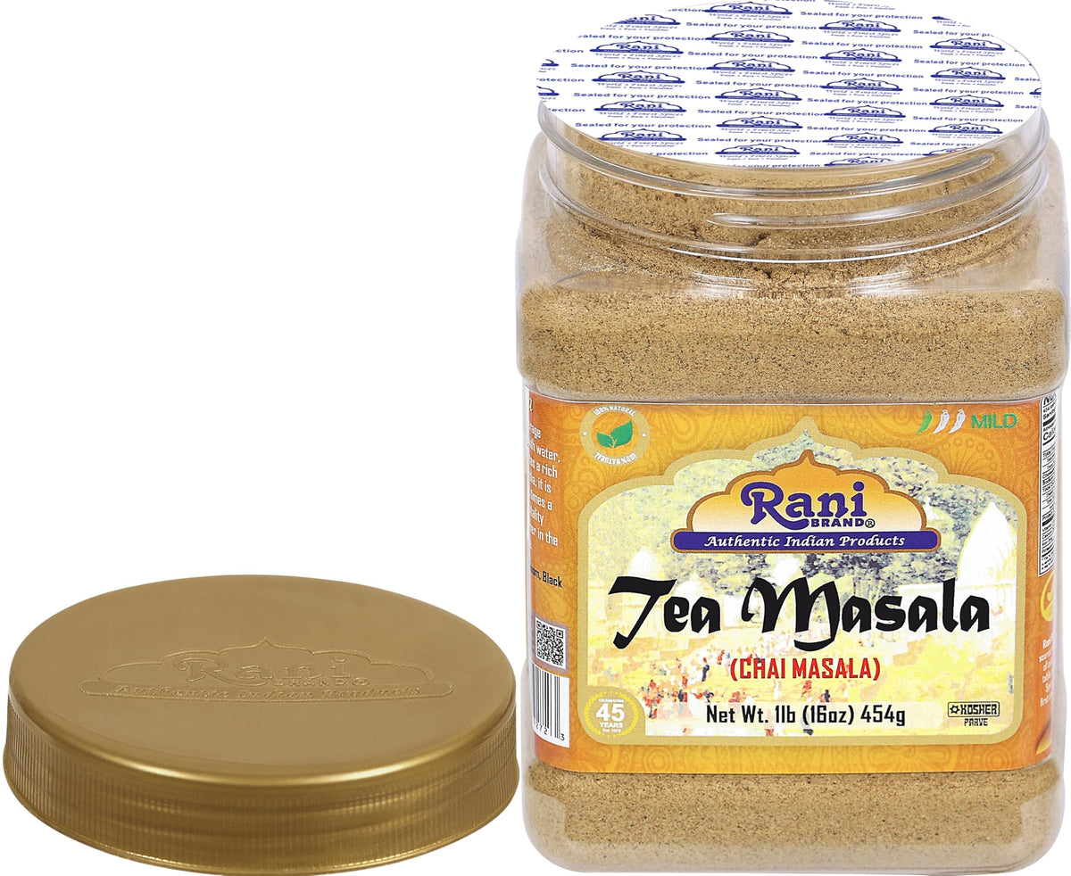 Rani Brand Authentic Indian Products Rani Tea (Chai) Masala Indian Spice Blend 16oz (1lb) 454g Bulk PET Jar ~ All Natural
