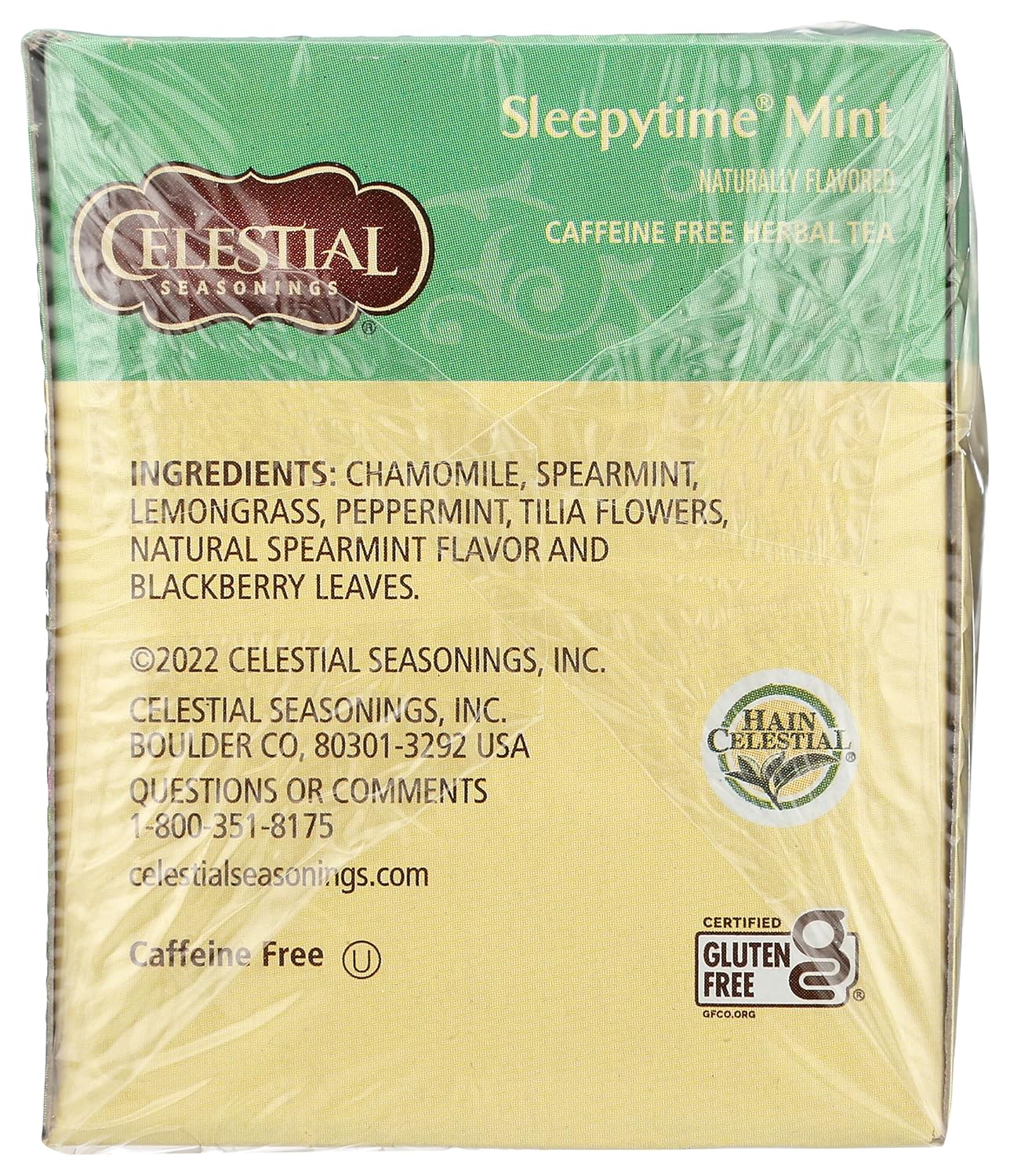 Celestial Seasonings Tea Sleepy time Mint 20 Bag, 20 ct