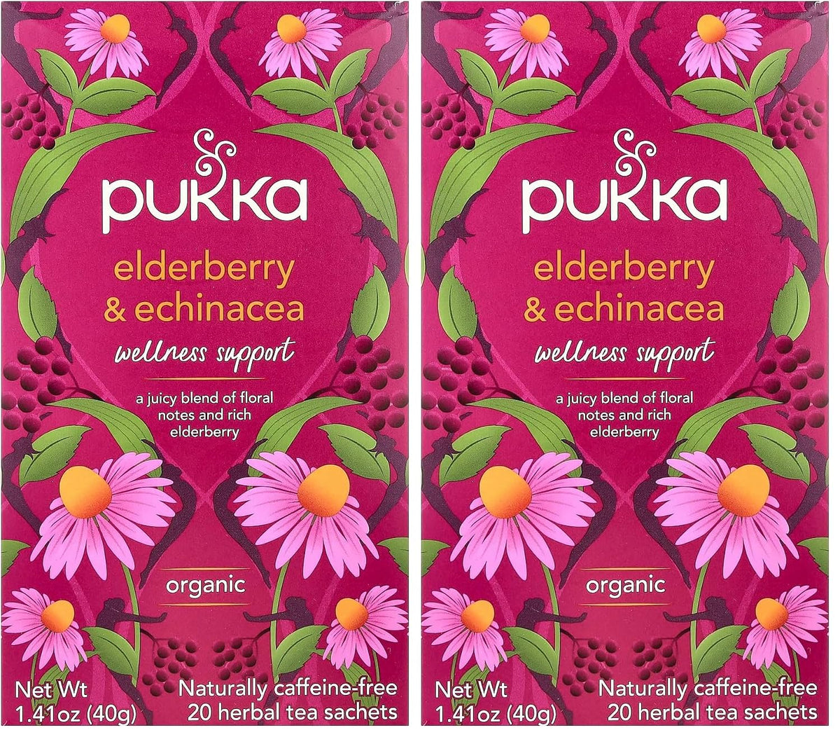 Pukka Elderberry & Echinacea Organic Herbal Tea