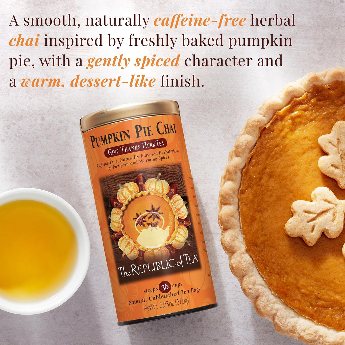 The Republic of Tea Pumpkin Pie Chai Herbal Tea