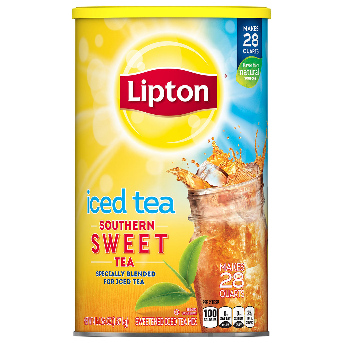 Lipton Iced Tea Mix Southern Sweet Tea, 28 qt, 1 Count