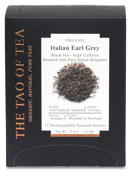 The Tao of Tea, Italian Earl Grey, Pyramid Sachets, 15 Sachet Box