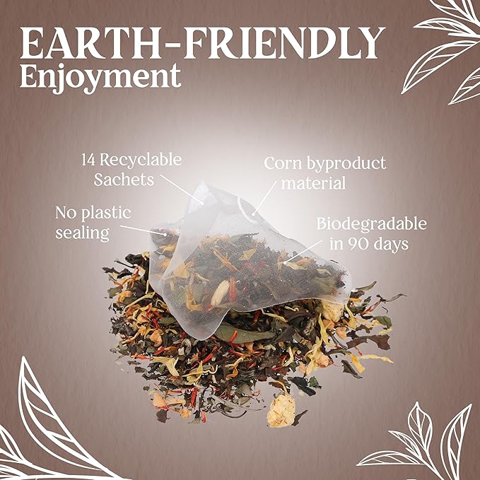 Tropical Pina Colada White Tea Blend by Happy Valley Tea Company – 14- Satchel – Cocktail-Inspired – Enjoy it HOT, Iced, or Mocktail. Coconut
