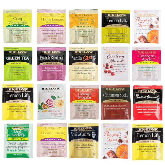 Tea Sampler Variety Pack 20 Counts (20 Flavors) Gift Box for Family, Friends, Coworkers, Women, Men | Assorted Black, Green, Herbal Teas | Premium Tea Gift Set for Home, Office, or Corporate