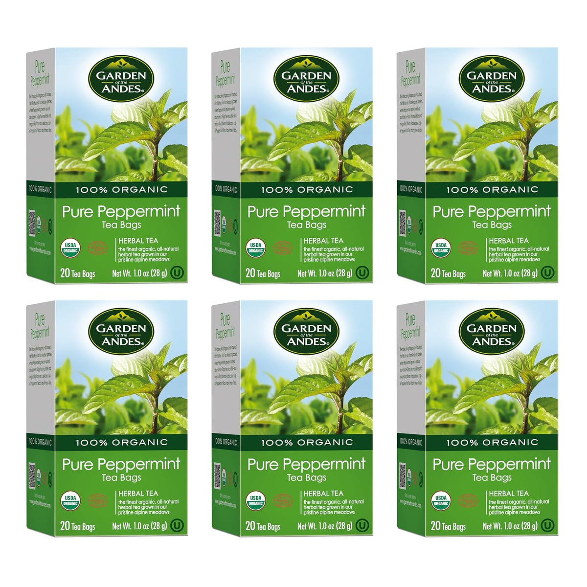 Garden of the Andes Kosher Organic Pure Peppermint Herbal Tea